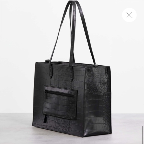 BIES The Work Tote in Black Croc. LIKE NEW. sturdy, fashionable& professional - Picture 1 of 8